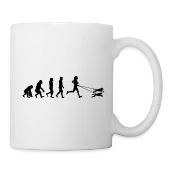 Canicross Trail Running Runner Dog Sport Evolution - Tasse - Weiß - Rechts