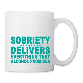 Sobriety Delivers Everything Alcohol Promises 4 - Mug - white - Right