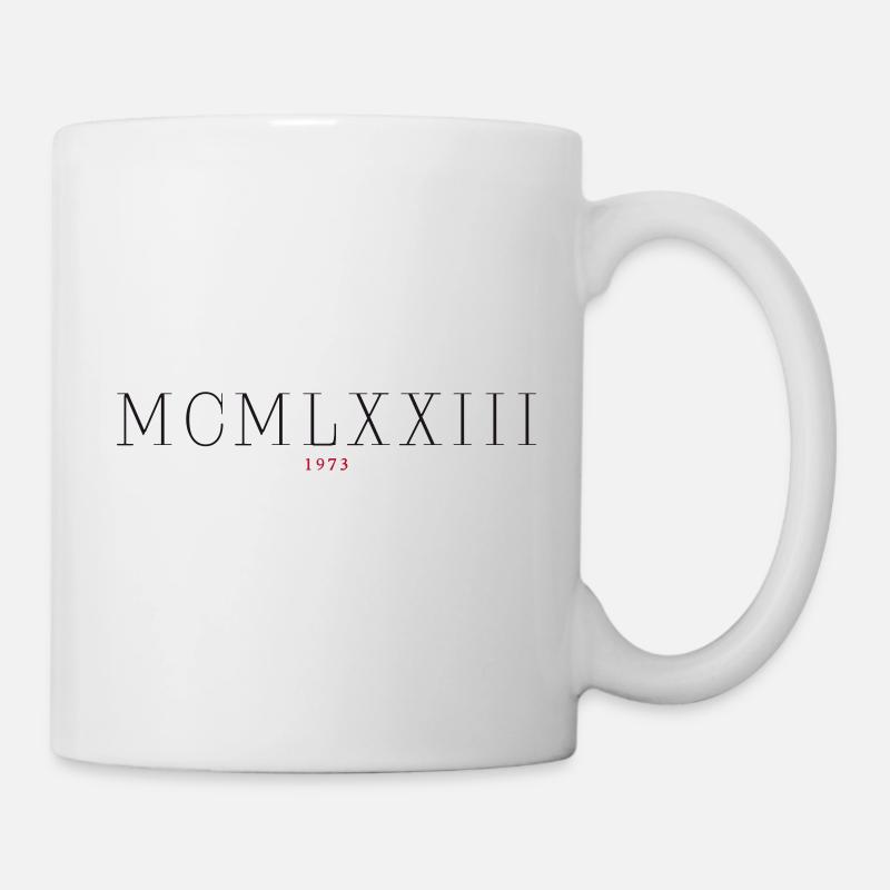 Chiffre romain Année de naissance Fait en 1973 - Mug blanc - blanc