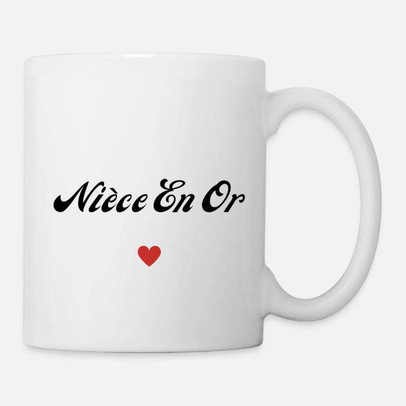 nièce en or - Mug blanc - blanc