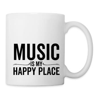 Musik ist mein glücklicher Ort - Tasse - Weiß - Rechts