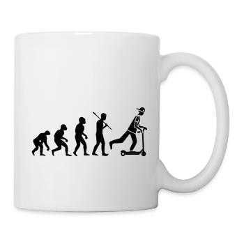 E-Scooter E-Roller Scooter - Tasse - Weiß - Rechts
