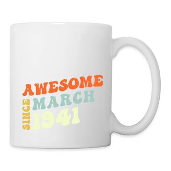Groovy 82 ans Génial depuis mars 1941 82ème - Mug blanc - blanc - Droite