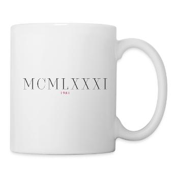 Roman numeral Year of birth Made in 1981 - Mug - white - Right