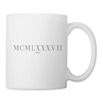 Roman numeral Year of birth Made in 1987 - Mug - white - Right