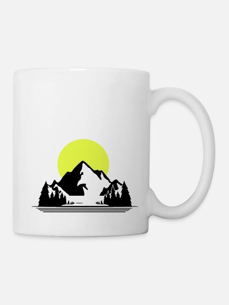 Mountains - Tasse - Weiß