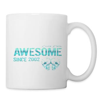 Awesome since 2002 Geschenk - Tasse - Weiß - Rechts