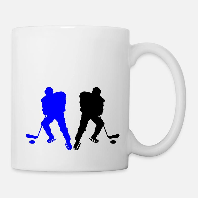 Joueurs de hockey - Mug blanc - blanc