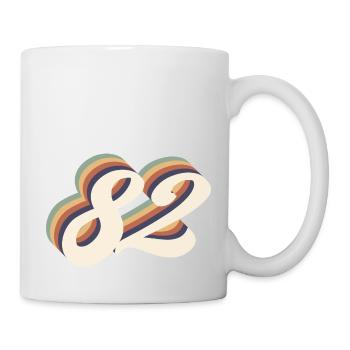 82ème anniversaire vintage - Mug blanc - blanc - Droite
