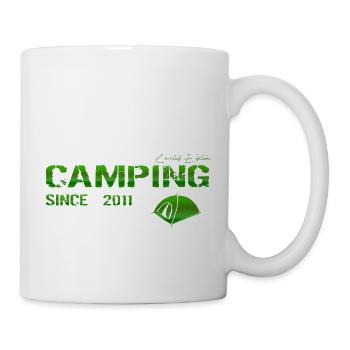 Camping 2011 Geschenk - Tasse - Weiß - Rechts
