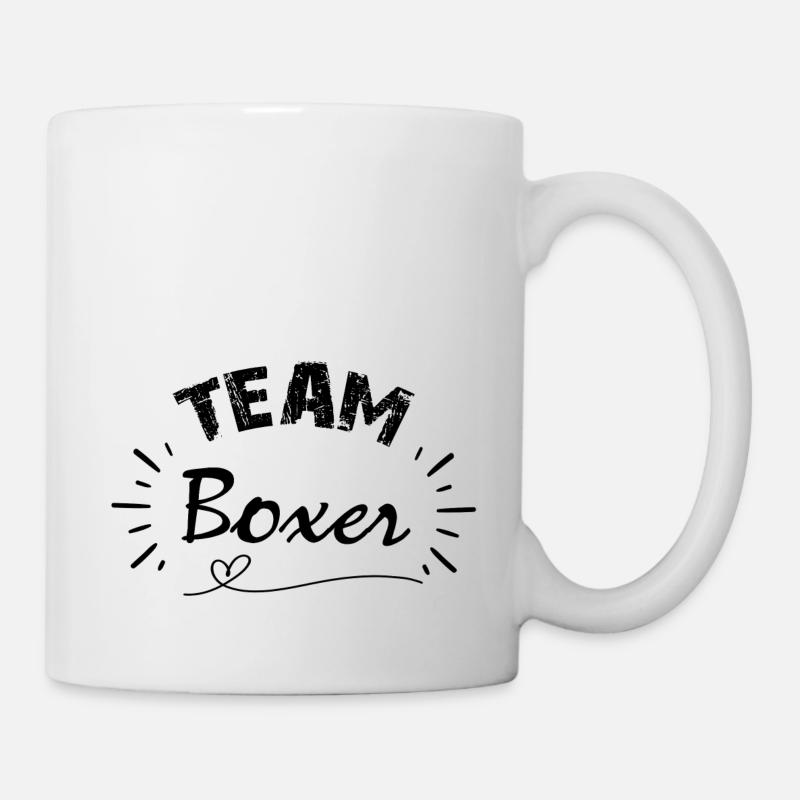 Team Boxer, idée cadeau pour amis des chiens - Mug blanc - blanc