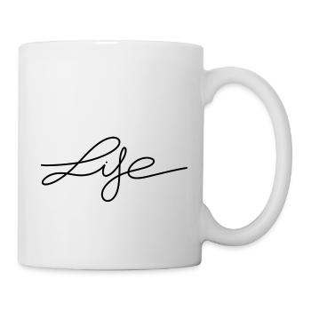 Leben - Tasse - Weiß - Rechts