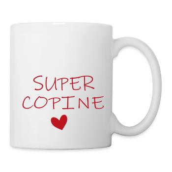 SUPER COPINE COEUR - Mug blanc - blanc - Droite