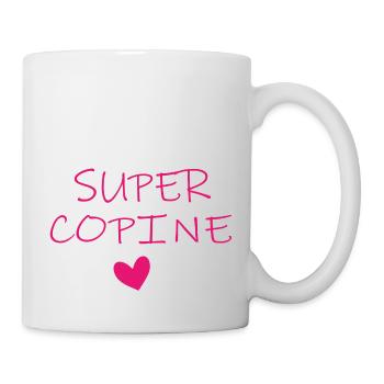 SUPER COPINE COEUR - Mug blanc - blanc - Droite