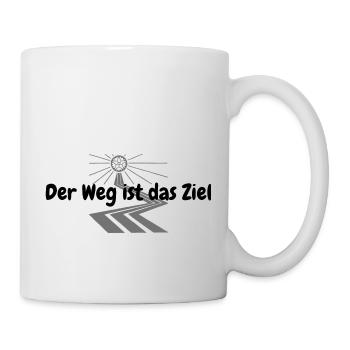Der Weg ist das Ziel - Tasse - Weiß - Rechts