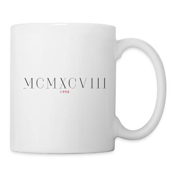 Roman numeral Year of birth Made in 1998 - Mug - white - Right