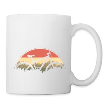 VTT, Gravel, passion vélo, cycliste - Mug blanc - blanc - Droite