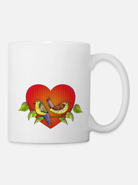 Vögel - Tasse - Weiß