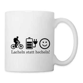 Marathon Triathlon Running joggen Biking Radfahren - Tasse - Weiß - Rechts