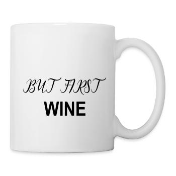 Bier Wein Whiskey Schnaps Alkohol - Tasse - Weiß - Rechts