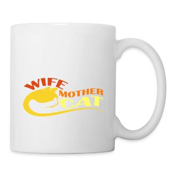 Wife Mother Cat Lover - Tasse - Weiß - Rechts