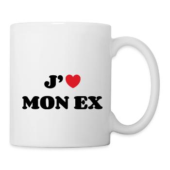 J'aime Mon Ex - Mug blanc - blanc - Droite