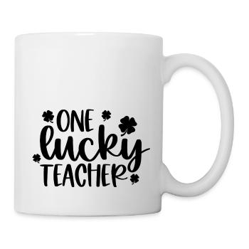 One Lucky Teacher - Tasse - Weiß - Rechts