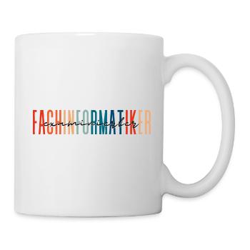 examinierter Fachinformatiker - buntes Design - Tasse - Weiß - Rechts
