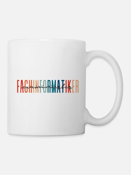 examinierter Fachinformatiker - buntes Design - Tasse - Weiß