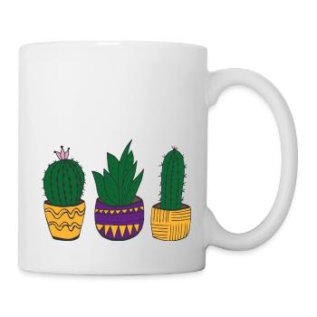Cacti colorful in Mexican style - Mug - white - Right