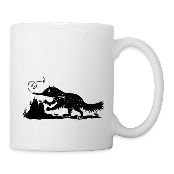 Ameisenbär mit Ameisen - Tasse - Weiß - Rechts