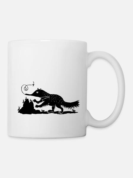 Ameisenbär mit Ameisen - Tasse - Weiß