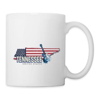 Tennessee États-Unis Carte murale rétro États-Unis - Mug blanc - blanc - Droite