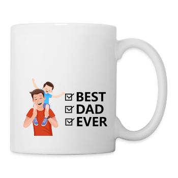 Best Dad ever - Tasse - Weiß - Rechts