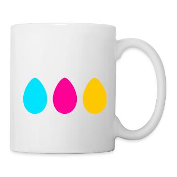 Drei Ostereier - Tasse - Weiß - Rechts
