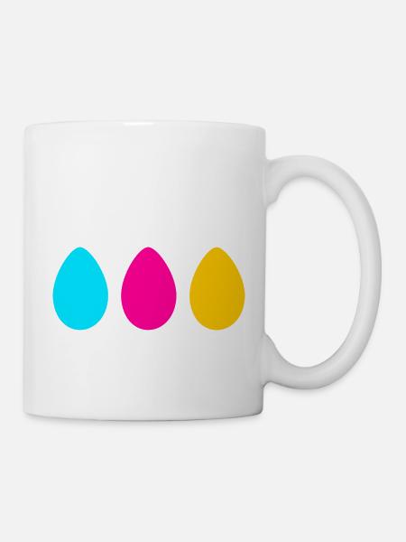 Drei Ostereier - Tasse - Weiß