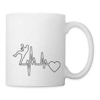 Handballspieler Handballfan Handballteam Handball - Tasse - Weiß - Rechts