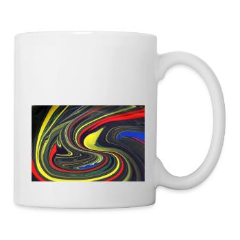 colorful swirls of color - Mug - white - Right