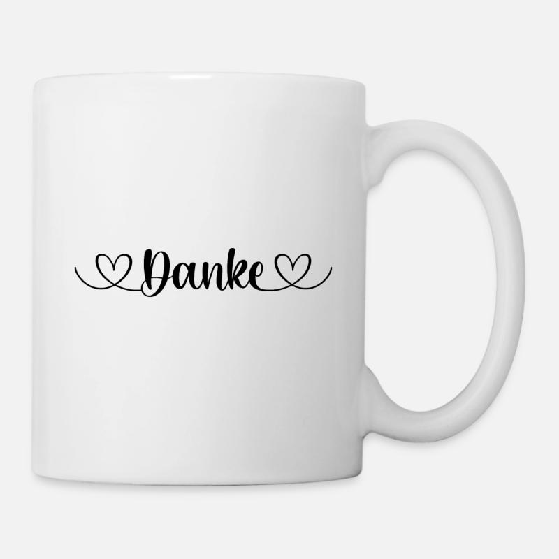 Danke sagen - Dankeschön - Vielen Dank - Danke - Tasse - Weiß