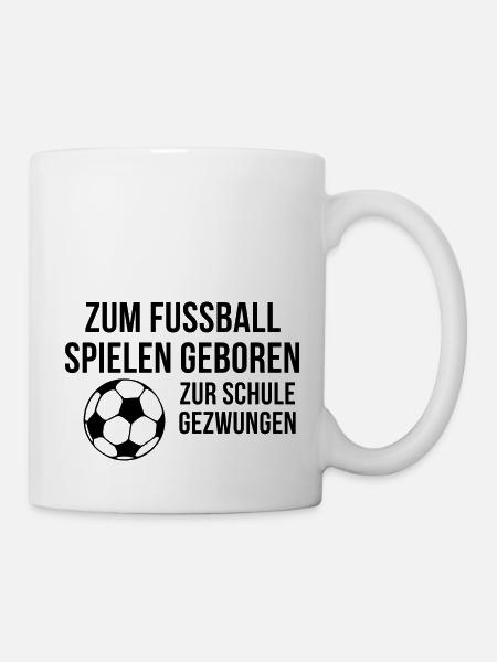 Zum Fußball geboren - Tasse - Weiß