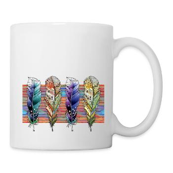 Feder - Tasse - Weiß - Rechts