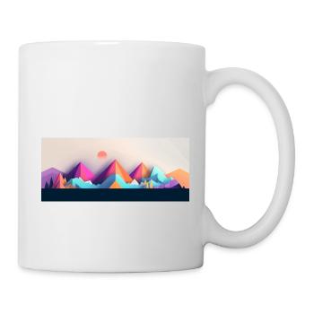 Mountain Landscape Geometric Art - Mug - white - Right
