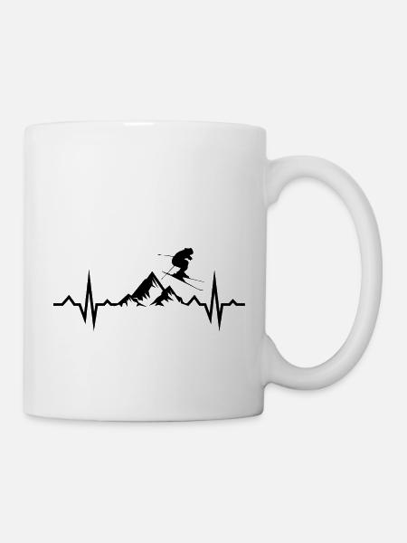Skiing skiing ski motif for skiers - Mug - white