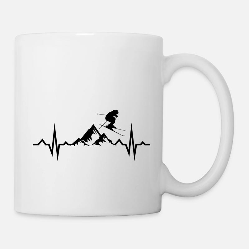 Skiing skiing ski motif for skiers - Mug - white