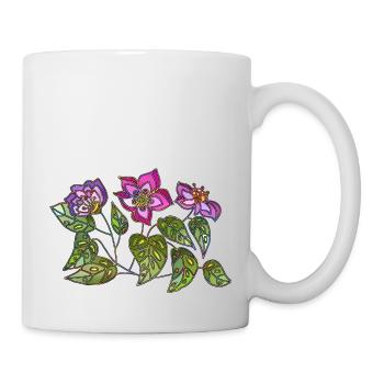 Fleur - Mug blanc - blanc - Droite