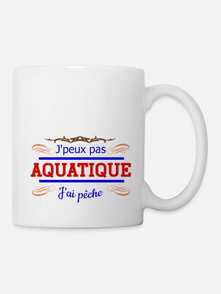 j peux pas j ai pêche - Mug blanc - blanc