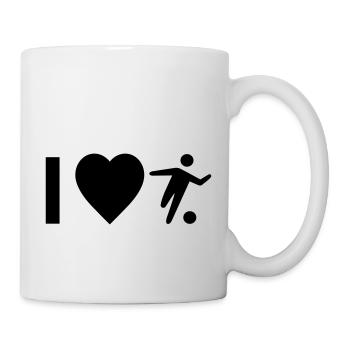 Cool "I Love Football" design for him and her - Mug - white - Right