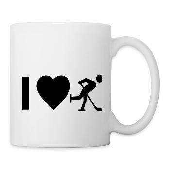 Cool "I Love Ice Hockey" design for him and her - Mug - white - Right