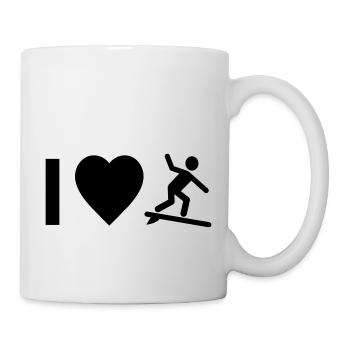 I Love Surfing Shirt - Mug - white - Right