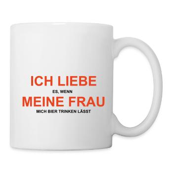 Cooles „Ich Liebe Meine Frau“ Design für Männer - Tasse - Weiß - Rechts